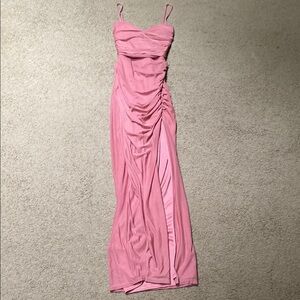 Rose Pink Formal Dress (Windsor Title: Chloe Lace-Up Ruched Column Formal Dress)